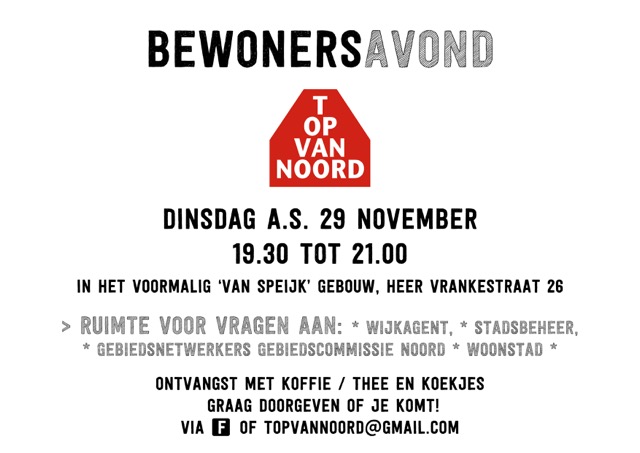 Bewonersavond 29 november